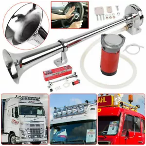 150db Chrom super laut einzelne Trompete Lufthorn Kit LKW LKW Boot Zug 12V - Bild 1 von 9