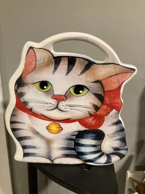 Vintage Cat Kitty Kitten Child’s Kitchen Bath Step Stool, Plastic And Metal - Image 1 of 4