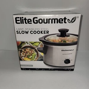 Elite Gourmet 1.5-qt. Slow Cooker, Metal, 120 watts - Picture 1 of 12