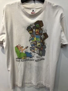 T-shirt grafica vintage anni 90 Mr. Armchair atleta Fruit Of The Loom taglia large - Foto 1 di 3