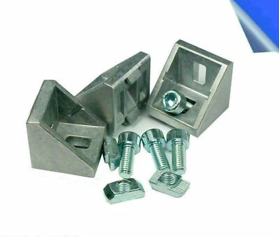 10x Befestigungsmaterial Winkel für 30x30 und 30x60 Nut 8 Aluprofil - Bild 1 von 3