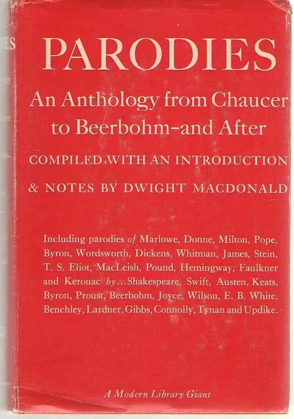 Parodies An Anthology from Chaucer to Beerbohm-And After Modern Library Giant 93 - Imagem 1 de 1