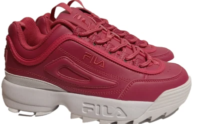 Кроссовки Fila Kids' Disruptor II розовые тысячелистник/белые - детский размер 3,5 M/Wos. Размер 5,5 - Изображение 1 из 4