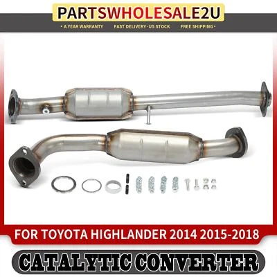 Convertidor catalítico delantero y trasero para Toyota Highlander 2014 2015 2016-2018 2,7 L Foto 1 de 4