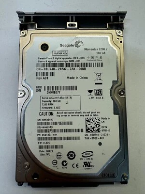 DELL TU740 ST9160823AS 9S513G-031 160GB 7.2K RPM 8MB CACHE 3Gb/s SATA 2.5" HDD - Image 1 of 4