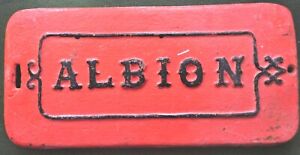 Cast Iron Sign " ALBION " ex Tractor ???
