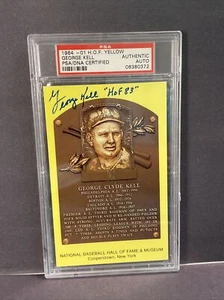 1964 George Kell Signed Auto Baseball Hall Of Fame HOF Plaque PSA/DNA BB113 - Picture 1 of 8