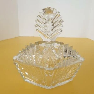 De colección Tapa de Cristal en Forma de Diamante Manija Caramelo Grabado Raro Hermoso NUEVO - Imagen 1 de 1