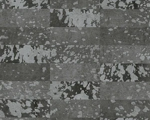 A.S. Carta da parati tessuto non tessuto Création Saffiano 34062-3 nero argento piastrelle metallizzate - Foto 1 di 3