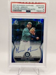 MICHAEL ARROYO 2023 Bowman Chrome Sapphire RC Rookie On Card Auto Autograph BW1