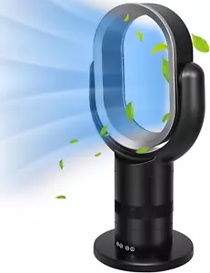 Portable Bladeless Tower Fan, 10 Speeds Settings, 10-Hour Timing Closure, Low No - Picture 1 of 8
