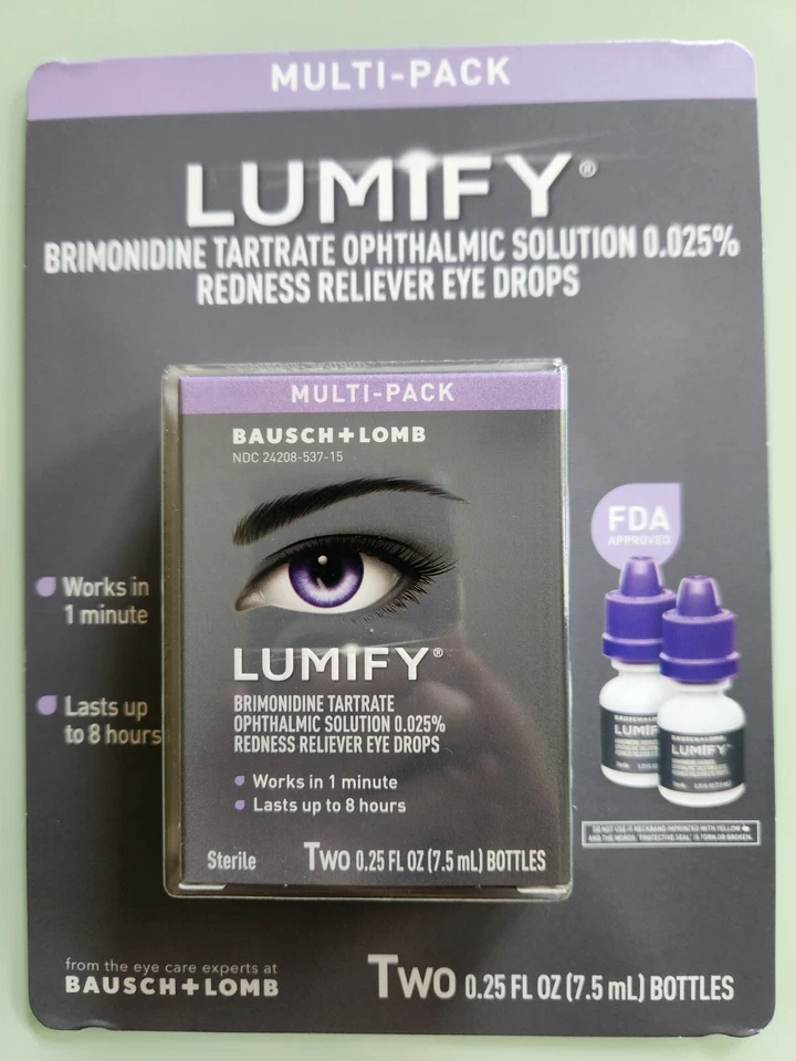 Bausch Lomb Lumify Redness Reliever Eye Drops .25 oz - EXP 5/26