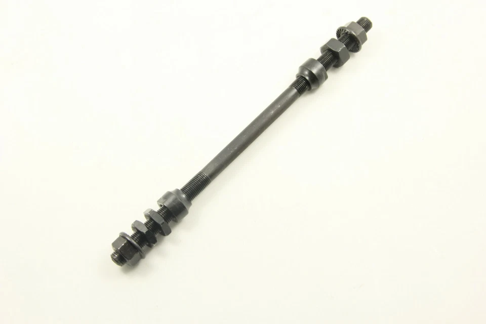Bicycle Bike Rear Axle 3/8 X 210mm 26tpi Single Speed Black Iron