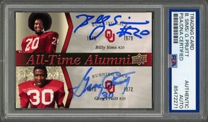Billy Sims Greg Pruitt SIGNED 2011 Upper Deck All Time Alumni Card HOF Auto PSA - Picture 1 of 2