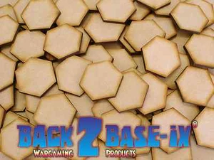 MDF Wood Base Disk HEX Shape 1.8mm Thick 10mm to 100mm Diameter - Picture 1 of 1