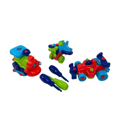 Take Apart Toys Set Airplane Train Race Car Kids Stem Educational Building Play - Image 1 of 4