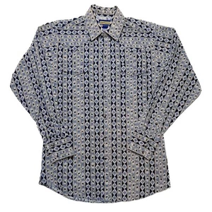 Panhandle Slim Vintage Geometric Pearl Snap Shirt Multicolor Men's M Western 90s - Picture 1 of 6