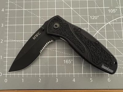 Cuchillo KERSHAW 1670BLKST 'Blur' Todo Negro 3 3/8" Combo Edge A.Open LinerLock Foto 1 de 4