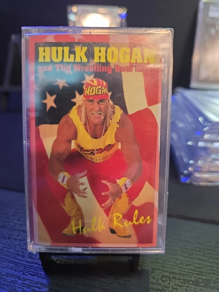 Cinta de casete de colección 1995 Hulk Hogan Rules and the Wrestling Boot Band sellada Foto 1 de 2