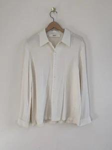 Séfr Rampoua Strukturhemd Creme Größe M Viskose Wolle Made in Latvia - Bild 1 von 6