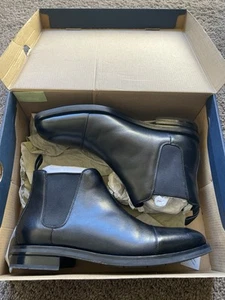 Cole Haan Men’s Wagner Grand Chelsea Leather Boots Size 9, Black BNIB - Picture 1 of 7