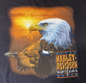 1992 Vintage Harley Davidson Eagle No Fear Shirt Single Stitch BERNARDSTON, MA - Bild 1 von 6