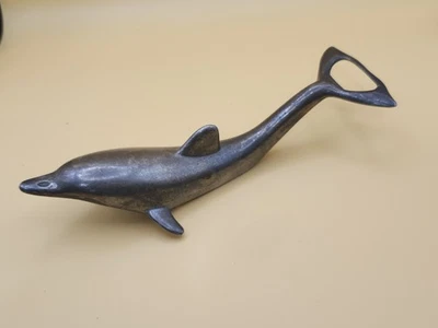 Abridor de botellas vintage Dolphin plateado barra herramienta años 60 Foto 1 de 4