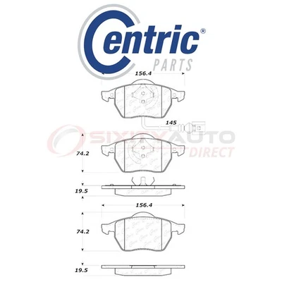 Centric C-TEK Ceramic Disc Brake Pads for 1999-2007 Audi TT 1.8L 2.0L L4 - ge Foto 1 de 4