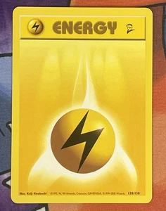 Lightning Energy #128 Set Base 2 Serie Originale WOTC Pokemon TCG - Foto 1 di 2