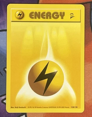 Lightning Energy #128 Base Set 2 Original Series WOTC Pokemon TCG - Image 1 of 2