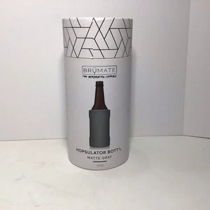 BRUMATE  Hopsulator Bott’l Bottle Cooler 12oz / Matte Gray / New In Box - Picture 1 of 5