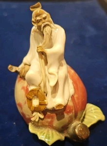 Estatuilla de cerámica Shiwan de colección de té chino Mudman de 3,5" de alto - Imagen 1 de 6