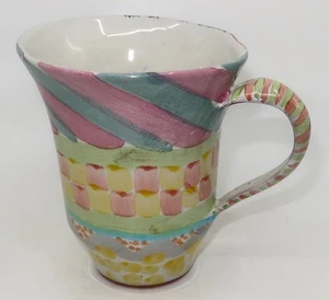 Mackenzie Childs CAYUGA Hand Painted Mug, 4 5/8" - Picture 1 of 7