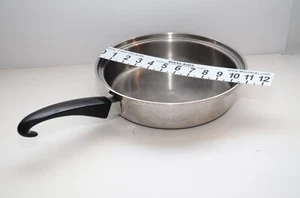 Vintage Seal-O-Matic 3 Ply 18-8 Stainless Steel 10 1/2" Skillet USA No Lid - Picture 1 of 7