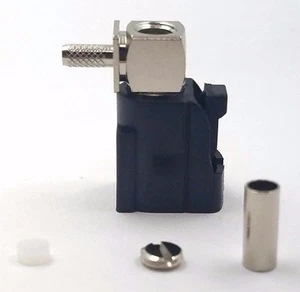 5pcs Automotive SMB Connector FAKRA Right Angle Jack Crimp RG174 Code: A (Black) - Picture 1 of 10