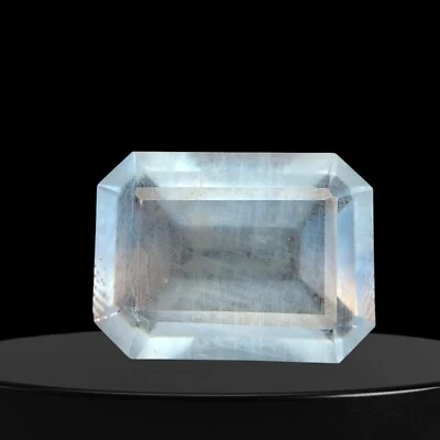 Piedra preciosa fluorita con forma de rectángulo azul claro corte esmeralda natural de 18 quilates A++ Foto 1 de 4