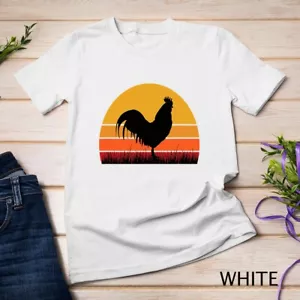 Camiseta Unisex Gallo Pollo Negro Naranja Amarillo Granjero Granjero - Imagen 1 de 15
