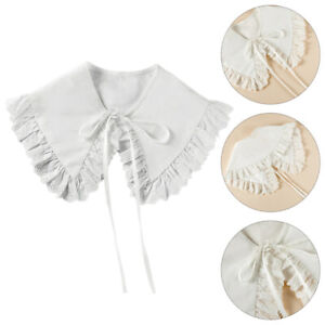 Girl's Cotton Embroidered Flower Collar Shirt Accessory