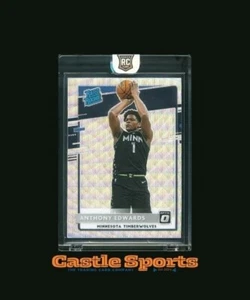 2020-21 Donruss Optic #151 Anthony Edwards SILVER WAVE PRIZM RATED ROOKIE RC - Picture 1 of 11