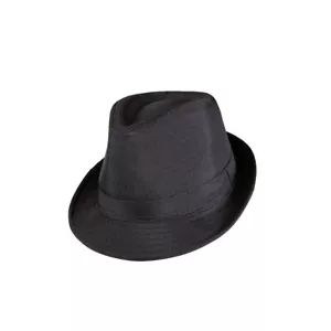 Adults Black Gangster Hat Madness Trilby Ska Fedora Al Capone Fancy Dress Mafia - Picture 1 of 1