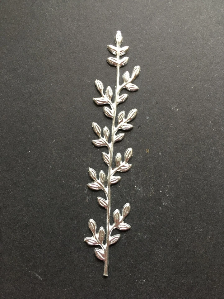 Verzierwachs Ranke silber Blätter Zweig Wachsdekor Borte Wachs Wachskerze