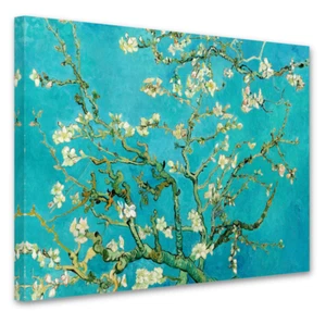 VINCENT VAN GOGH FLOR DE ALMENDRA Arte de pared Bellas artes Giclee Estampado en lona azulada - Imagen 1 de 3