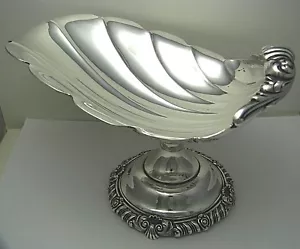 WATSON STERLING SILVER SHELL DISH SEAFOOD BOWL PEDESTAL SHELL by Watson ca1890s - Picture 1 of 12