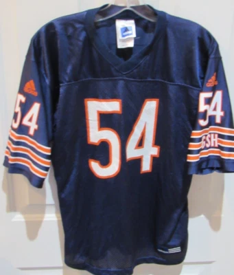 Camiseta de fútbol americano de la NFL Brian Urlacher Chicago Bears Adidas juvenil grande 14-16 # 54 Foto 1 de 4