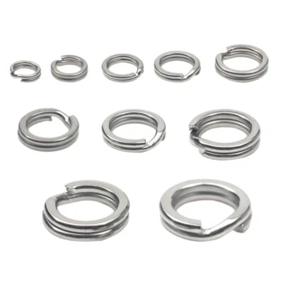 50Pcs Split Rings Assorted Fishing Split Rings Stainless Fishing Tackle Rings - Image 1 of 4