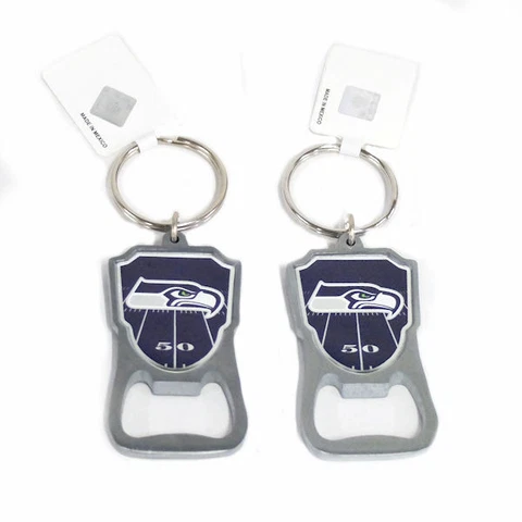 NFL Seattle Seahawks Keychain with Bottle Opener, 2 Pack Cover