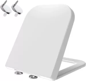 Sedile WC quadrato dinamico di massa dotato di chiusura morbida 460 mm x 360 mm - Foto 1 di 7