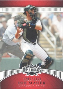 2010 Topps Triple Threads Baseball #105 Joe Mauer /1350