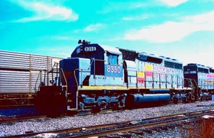 ORIGINAL KODACHROME SLIDE SEABOARD SYSTEM SD-40 #8350 PORTSMOUTH, VA APRIL 1987 - Picture 1 of 1