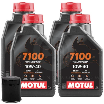 KIT TAGLIANDO 4L OLIO MOTUL 7100 10W40 +FILTRO HF204 HONDA CB 600 F HORNET 2010